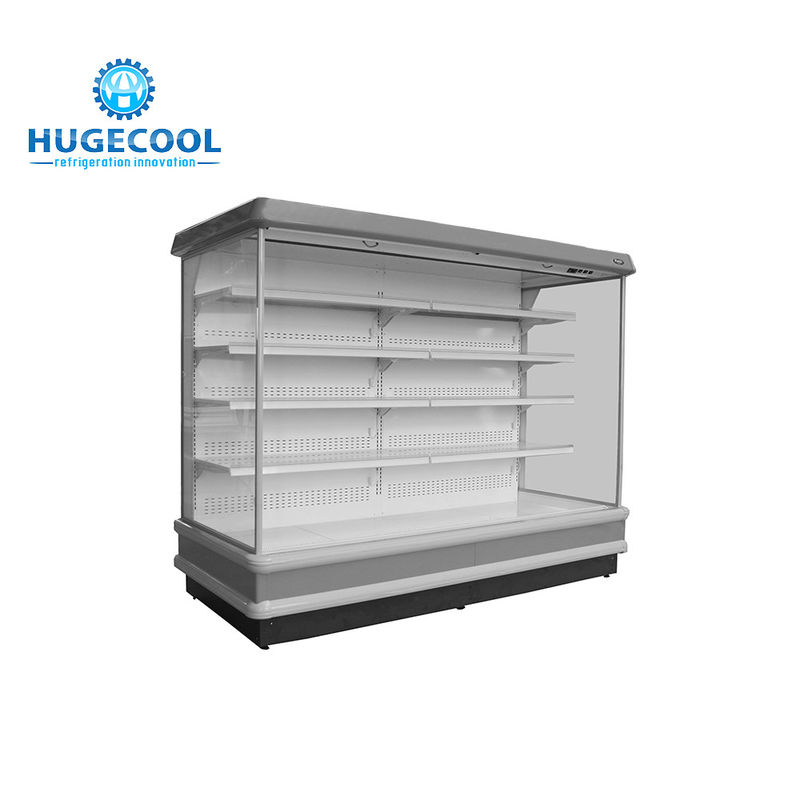 Supermarket Commercial Display Fridges , Refrigerated Display Cabinet With Double Glass Door