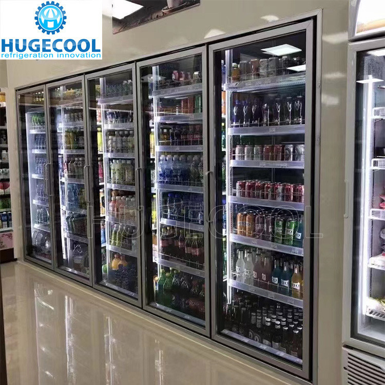 6 Inch PU Panel Commercial L Type Display Walk in Cooler with Beer Cave Temperature -0.4f
