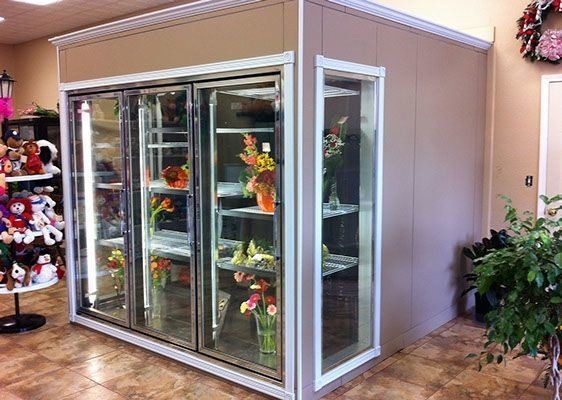 6 Inch PU Panel Commercial L Type Display Walk in Cooler with Beer Cave Temperature -0.4f