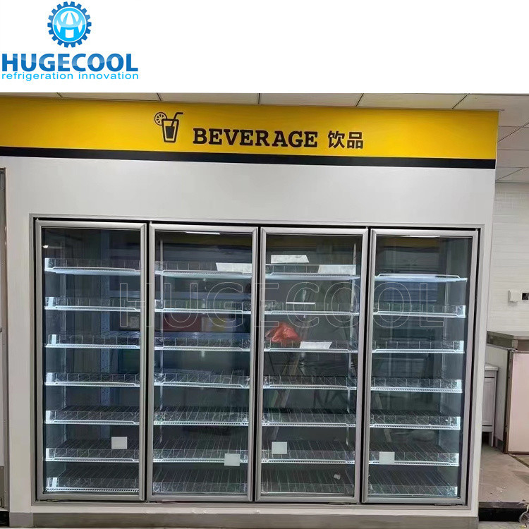 Refrigeration Equipment Customized Request Walk in Cooler Glass Door for Supermarket