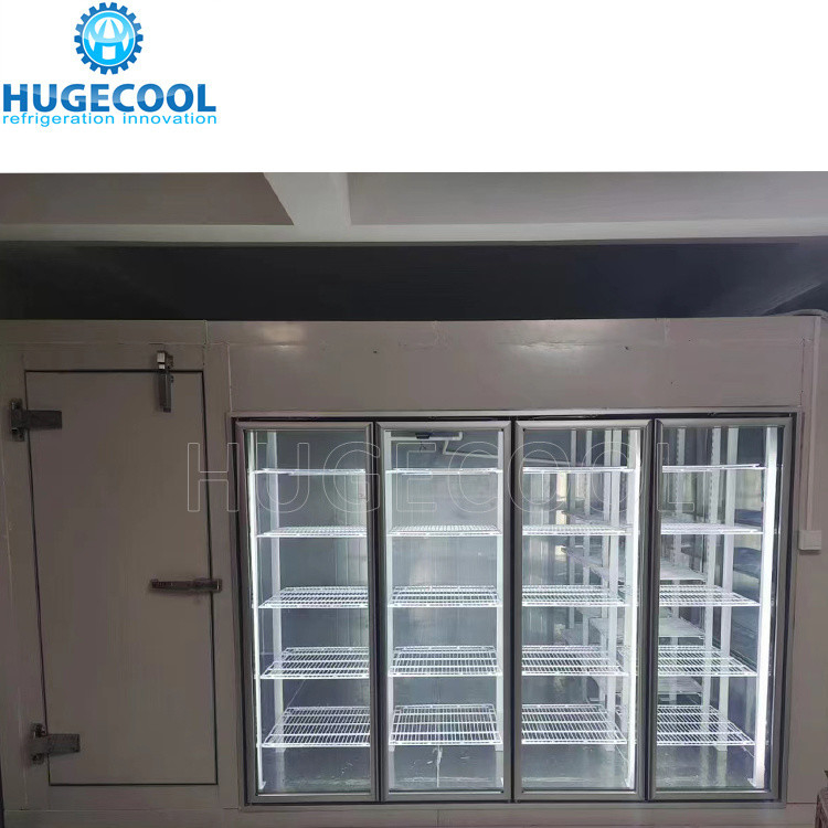 Refrigeration Equipment Customized Request Walk in Cooler Glass Door for Supermarket
